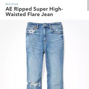 American eagle flare high wasted jeans size 29